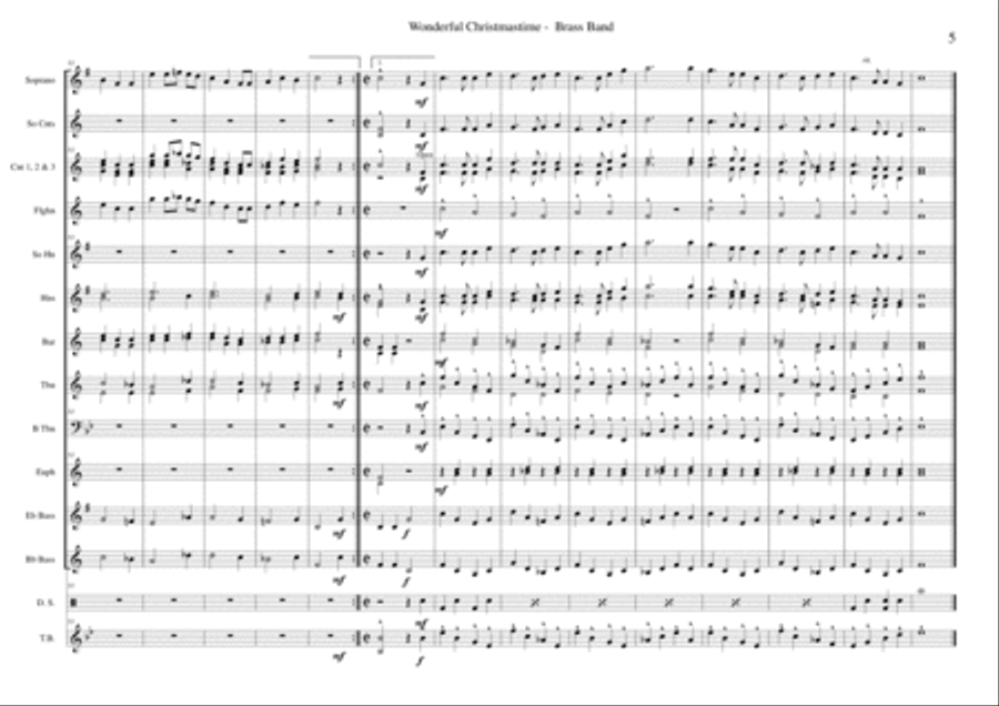 Wonderful Christmastime Brass Ensemble scores gallery preview page 5