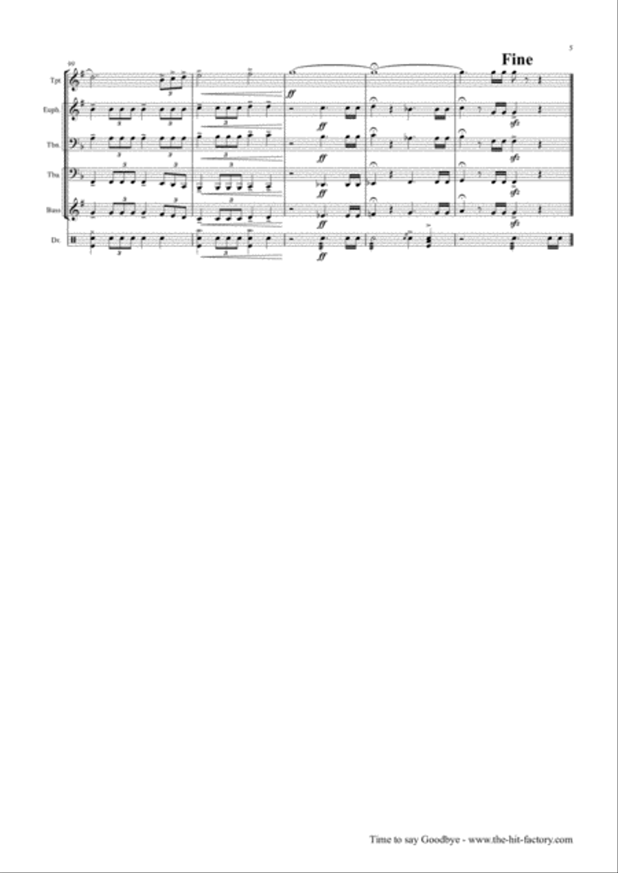 Time To Say Goodbye Trombone scores gallery preview page 5