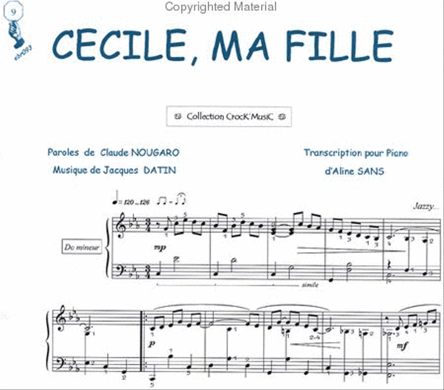 Cécile ma fille (Collection CrocK'MusiC) Piano Solo scores gallery preview page 2