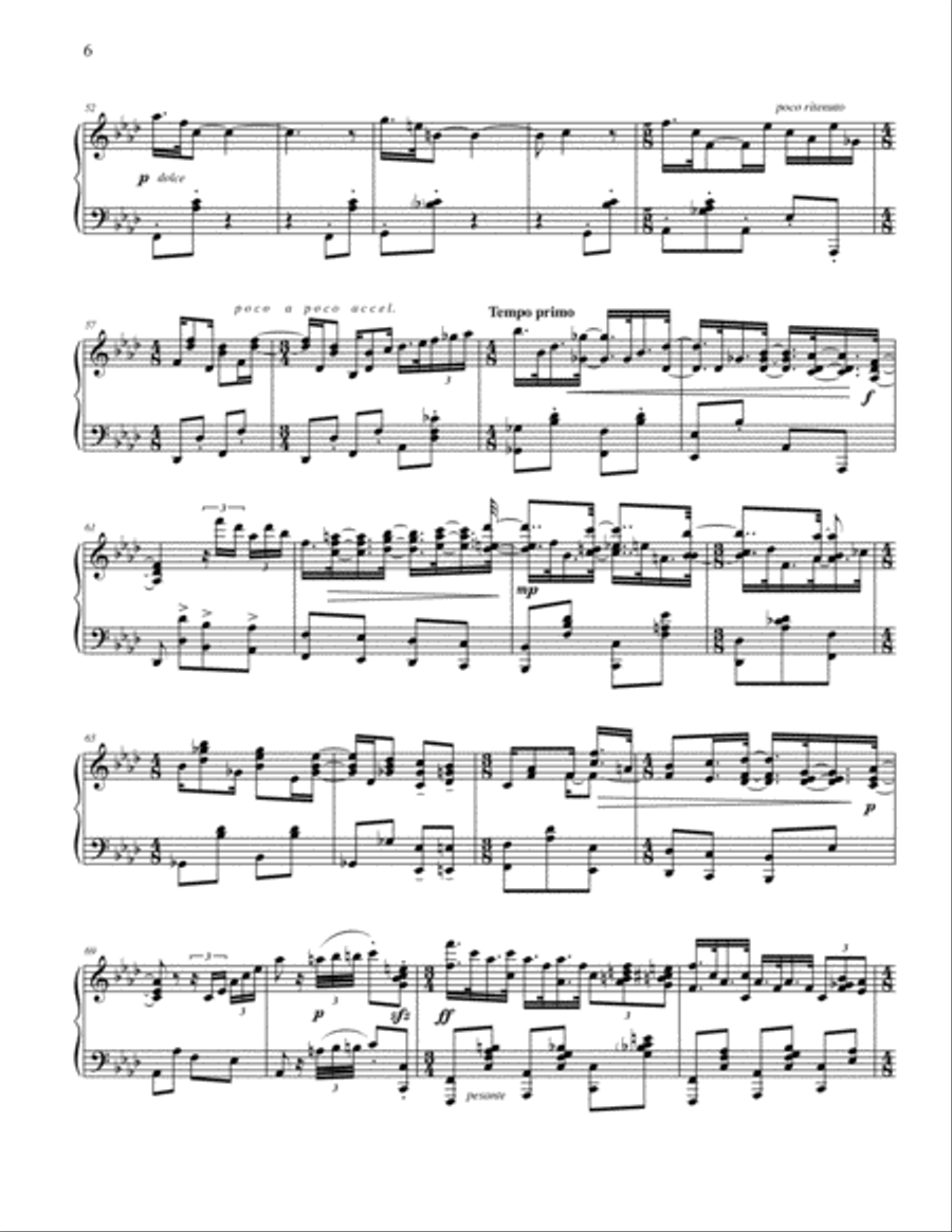 Nocturnes: Six Night Pieces for Piano Piano Solo scores gallery preview page 6
