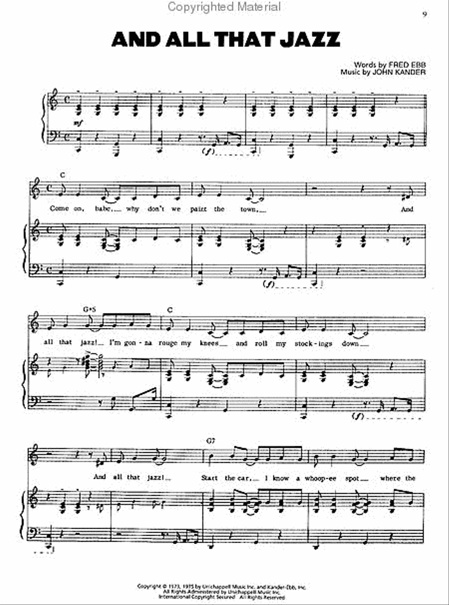 Chicago (Broadway Edition) Piano, Vocal, Guitar scores gallery preview page 2