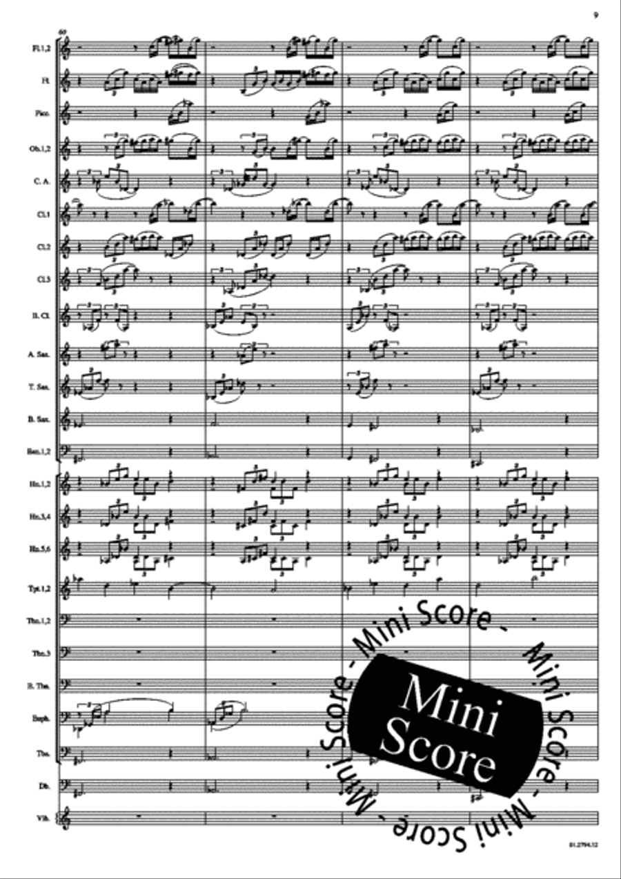 Concerto for Percussion and Band Concert Band scores gallery preview page 13