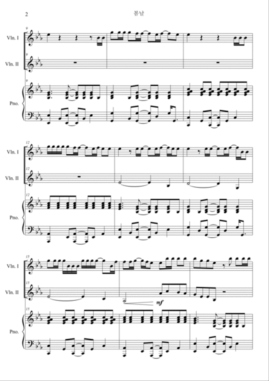 Spring Day Piano Trio scores gallery preview page 2