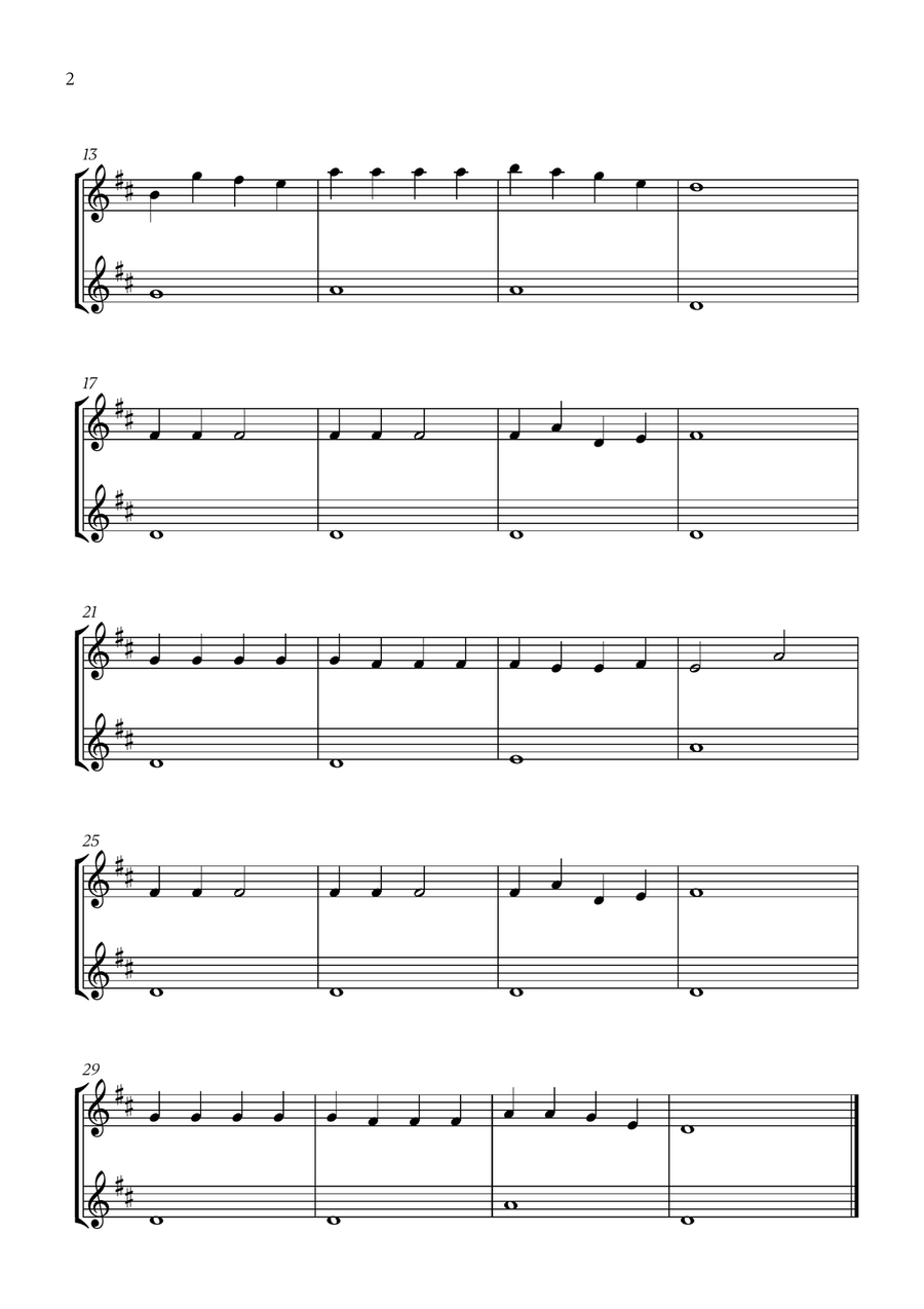 Jingle Bells (for Flute and Violin) Flute scores gallery preview page 2
