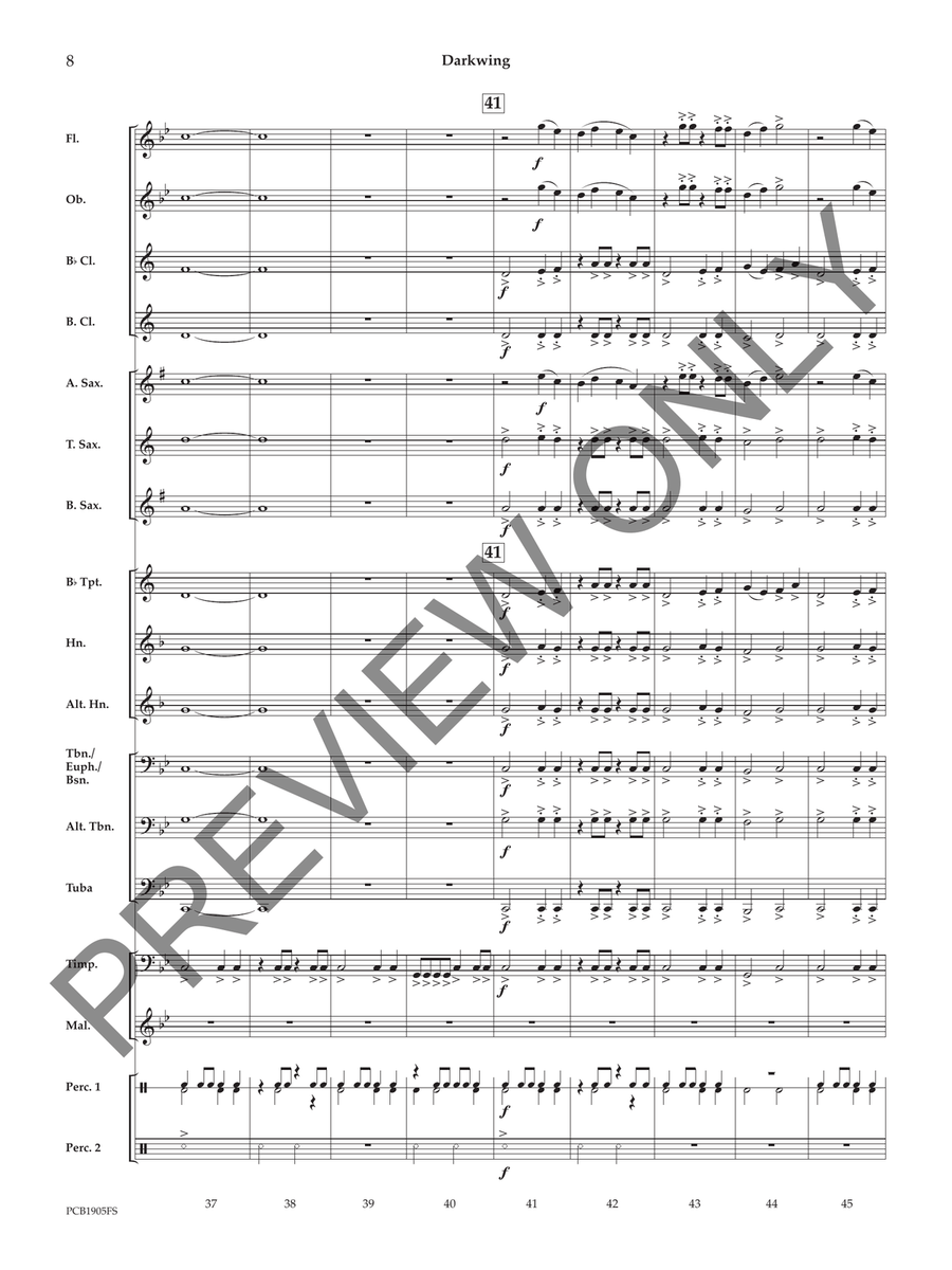 Darkwing Darkwing Concert Band scores gallery preview page 9
