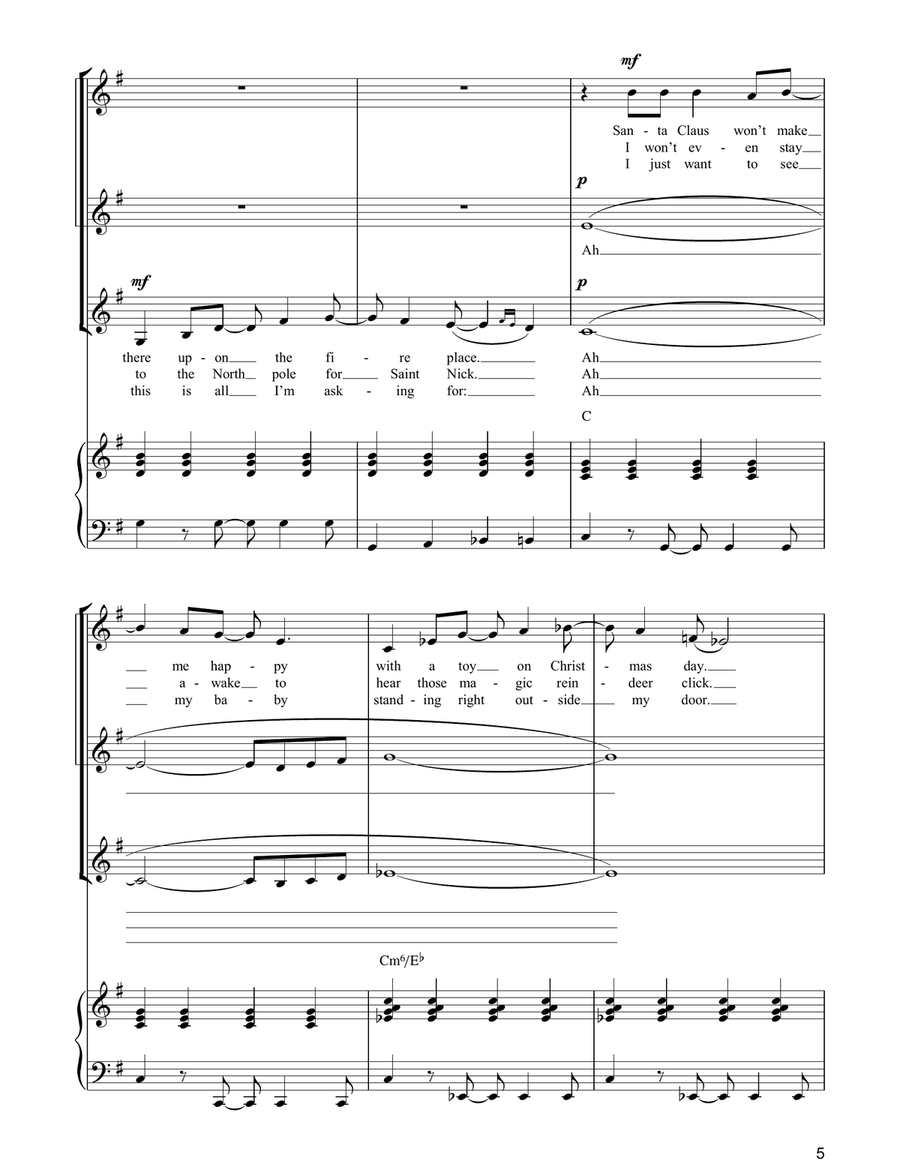 All I Want For Christmas Is You (arr. Berty Rice) SSA scores gallery preview page 5