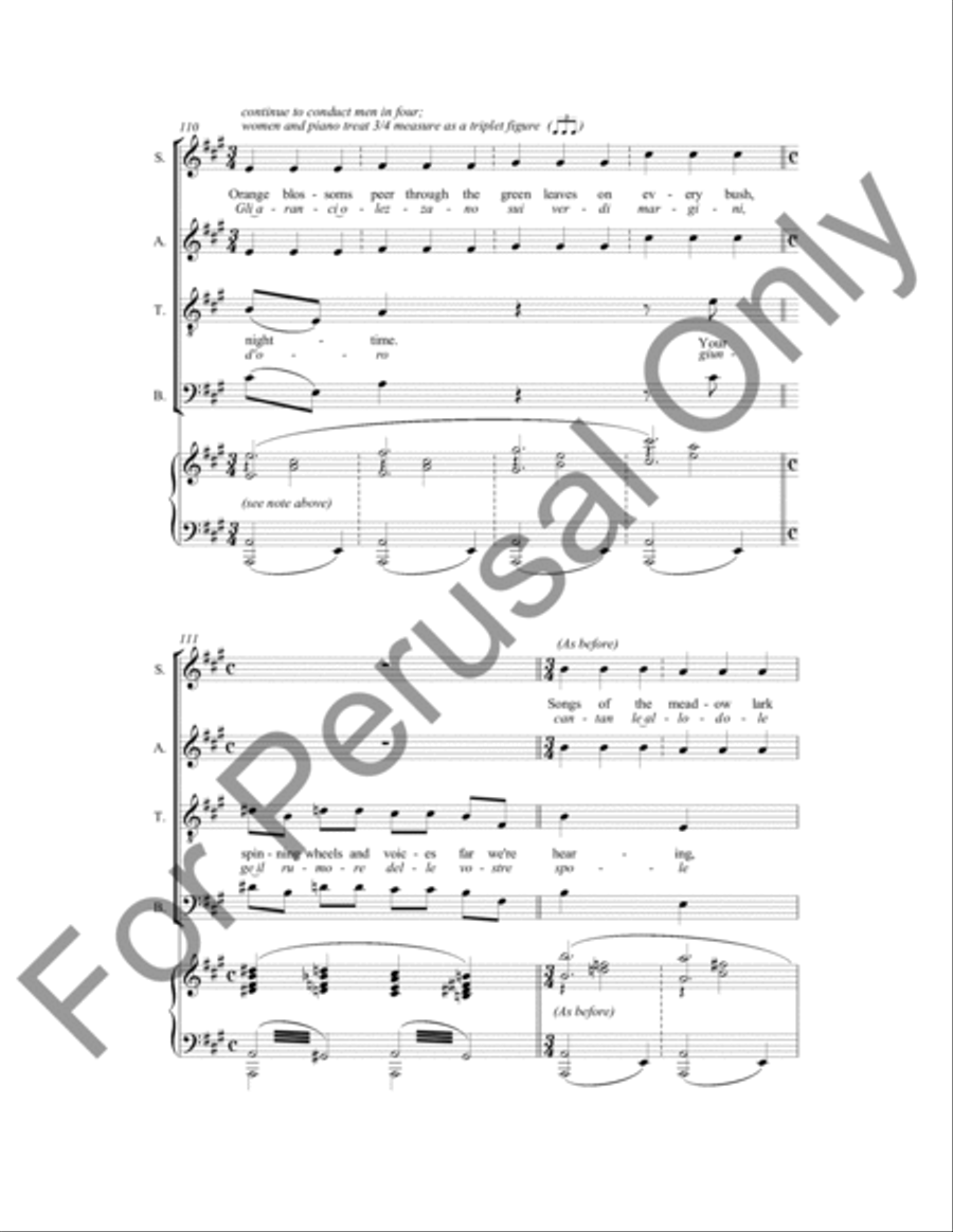 Song Of Spring 4-Part scores gallery preview page 10