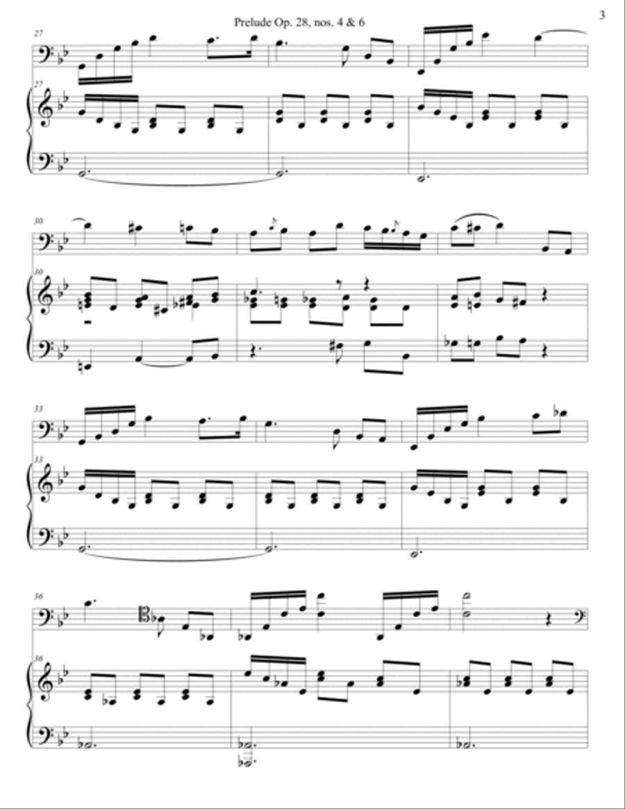 Preludes nos. 4&6 from Opus 28 Bassoon scores gallery preview page 3