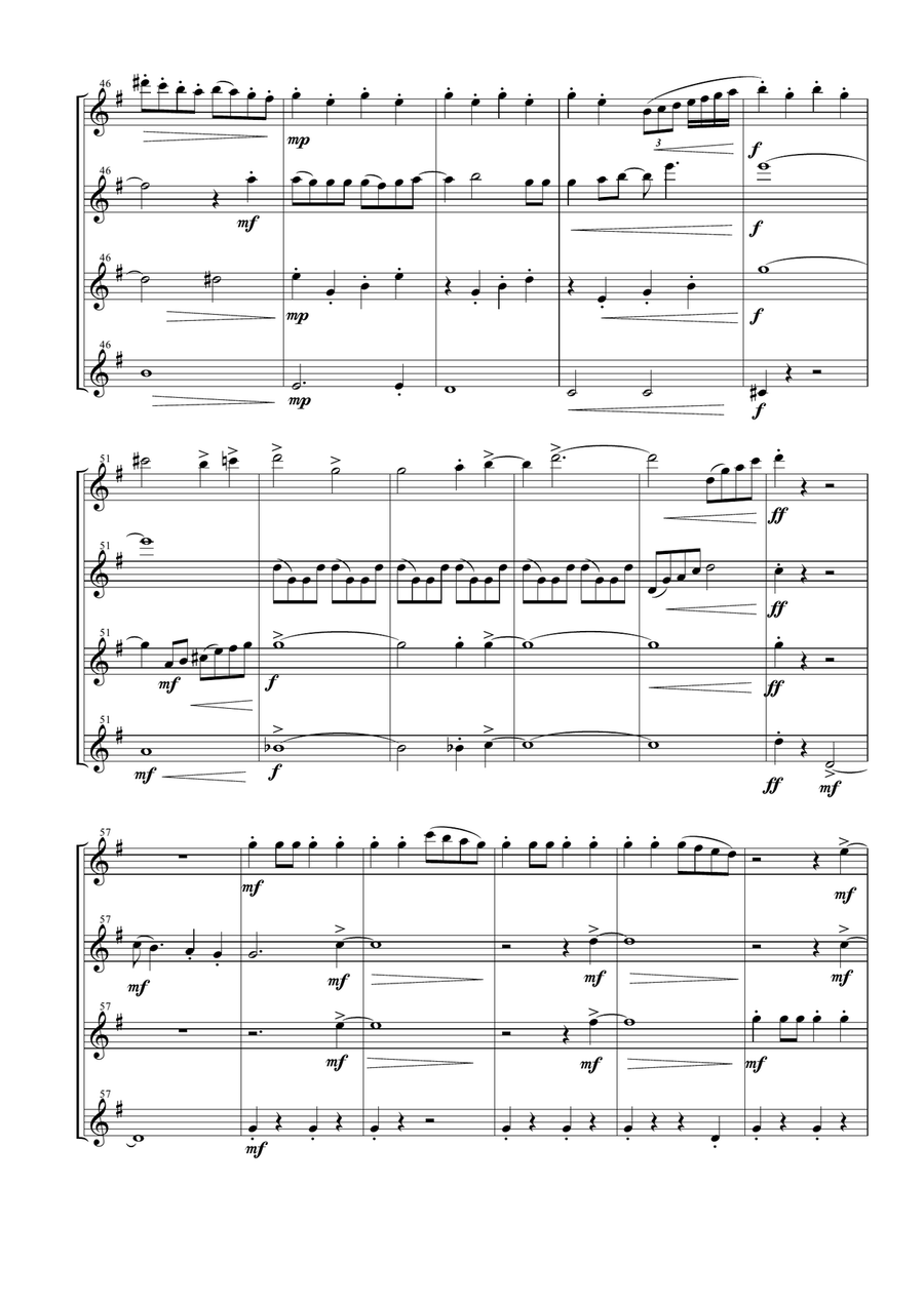 For The First Time In Forever Woodwind Quartet scores gallery preview page 6
