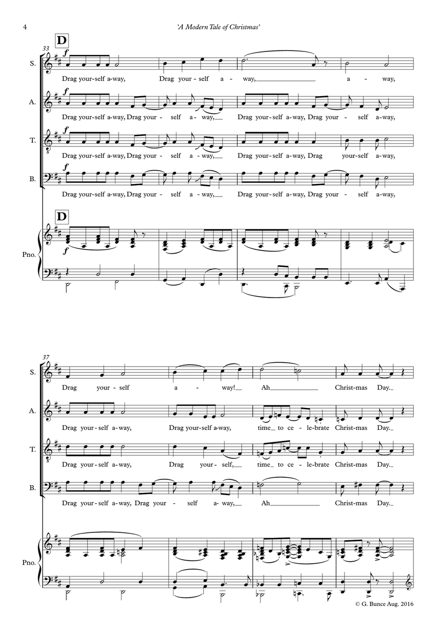 A Modern Tale of Christmas 4-Part scores gallery preview page 4