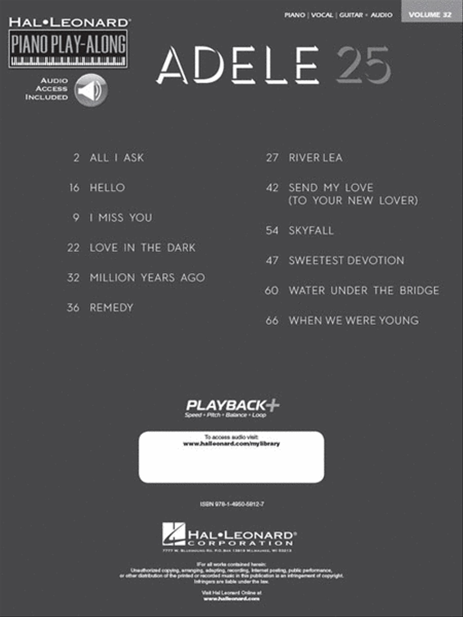 Adele - 25 Piano, Vocal, Guitar scores gallery preview page 2