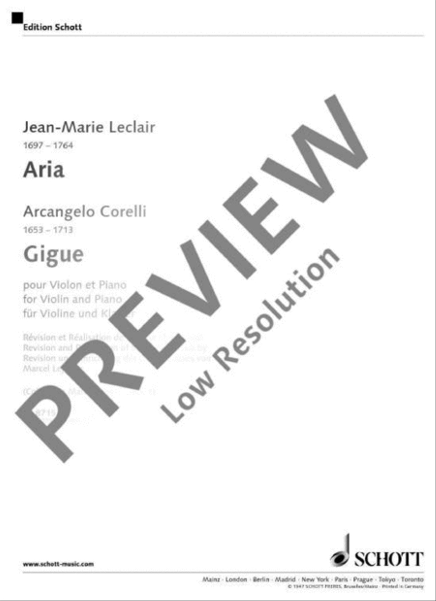 Aria/Gigue Aria/Gigue Violin Solo scores gallery preview page 2