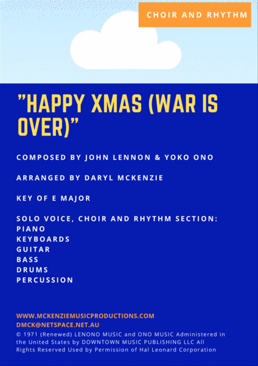 Happy Xmas (War Is Over) Choir scores gallery preview page 1