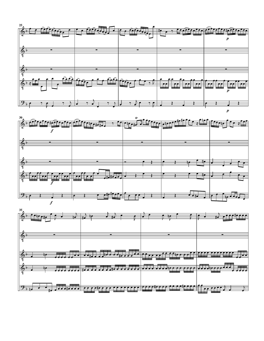 Estro armonico, Concerto, Op.3, no.2 (Arrangement for 5 recorders (SATTB or SATT and cello)) SATTB scores gallery preview page 5