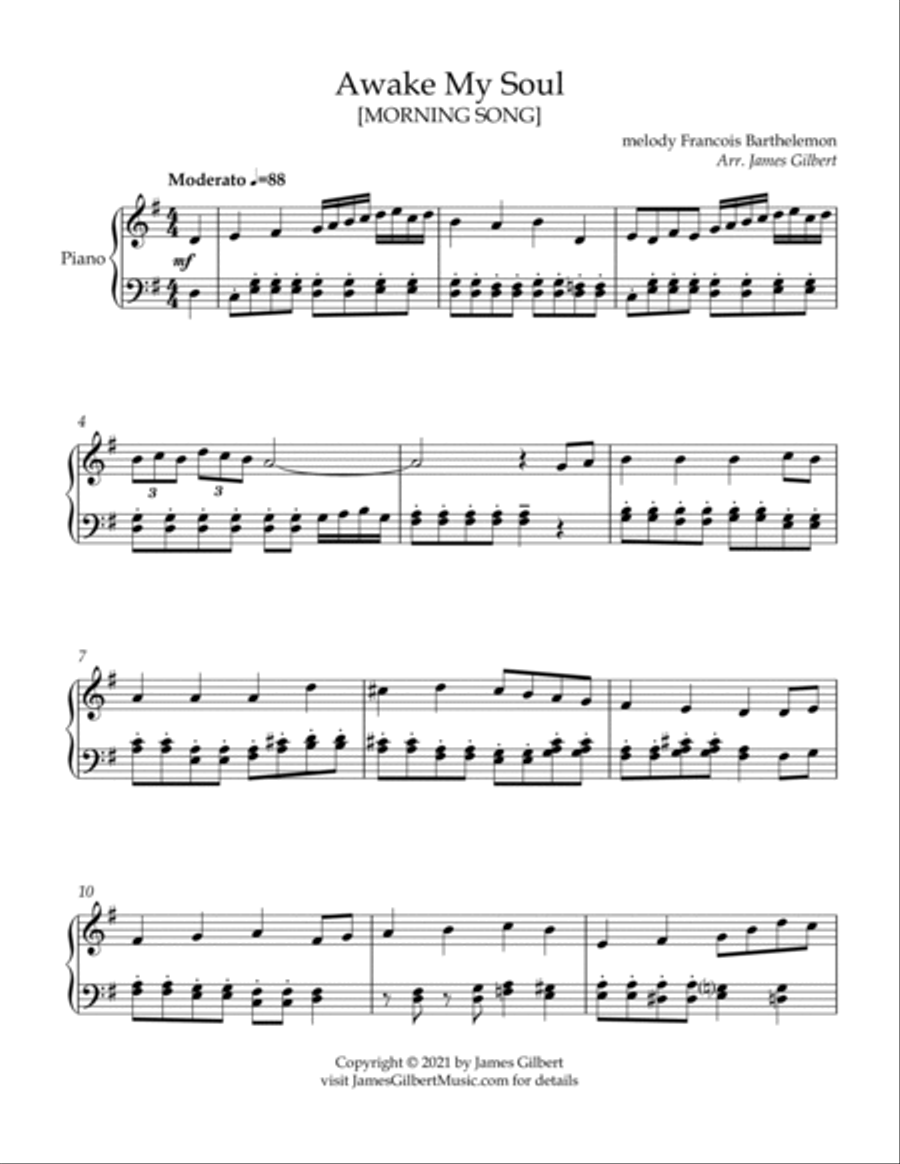 Awake, My Soul Awake, My Soul Piano Solo scores gallery preview page 2