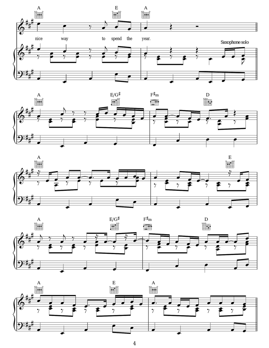 Merry Christmas Everyone Merry Christmas Everyone Acoustic Guitar scores gallery preview page 4