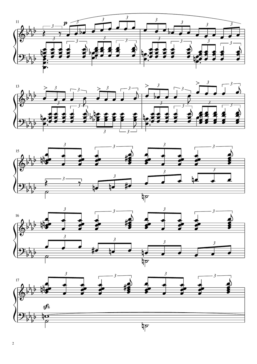 Fétes de trois Nocturnes by Debussy Piano Solo scores gallery preview page 2