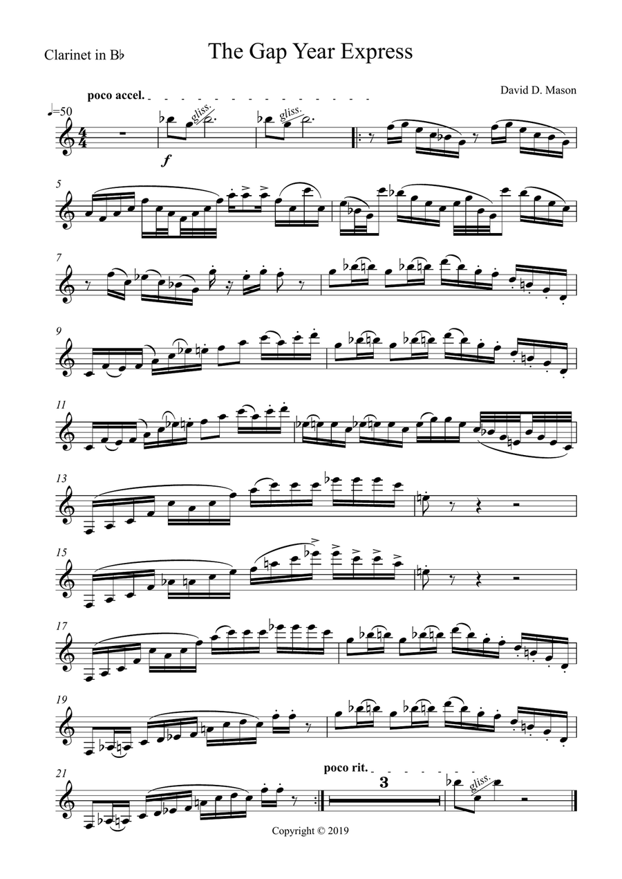The Gap Year Express Clarinet Solo scores gallery preview page 2