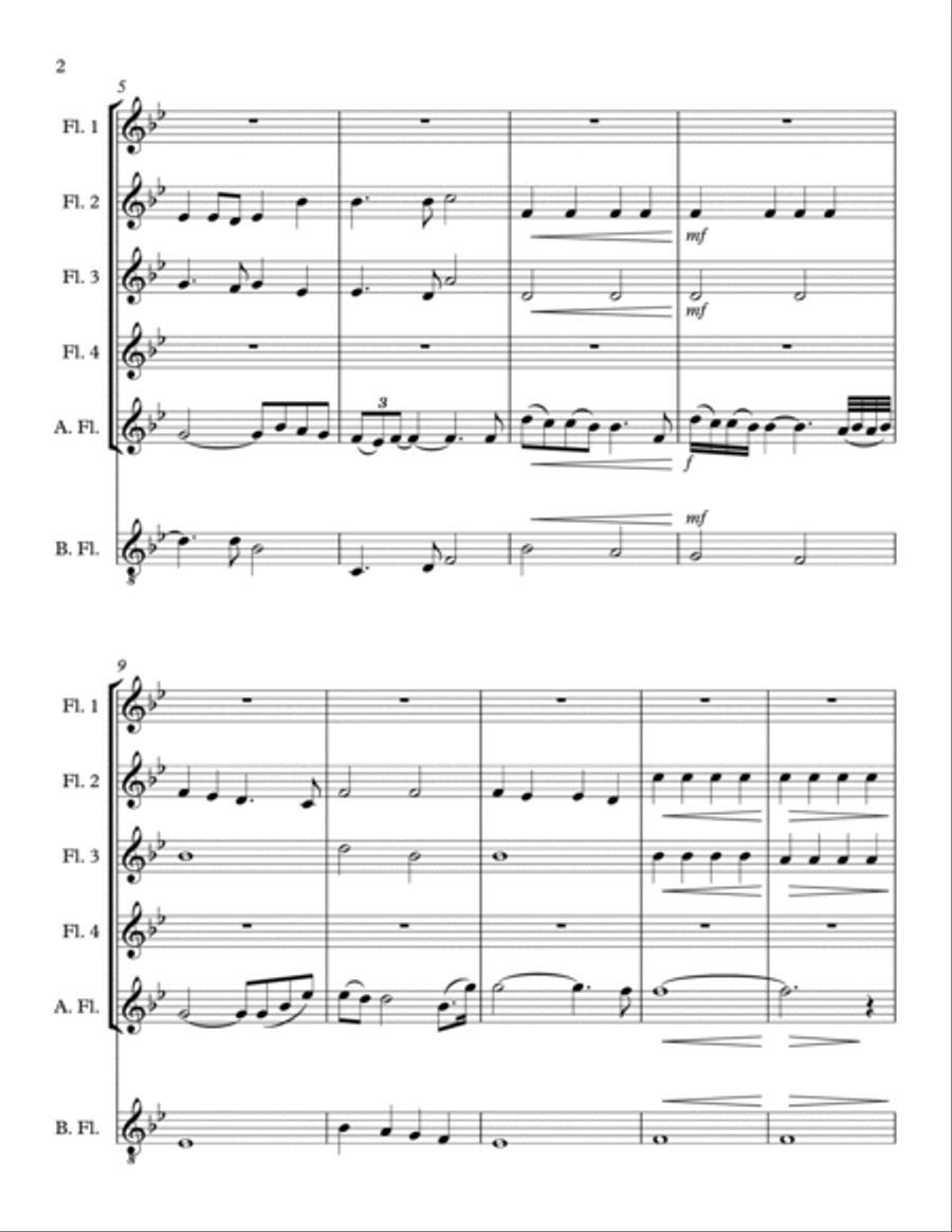 Gabriel's Oboe Gabriel's Oboe Flute Choir scores gallery preview page 3