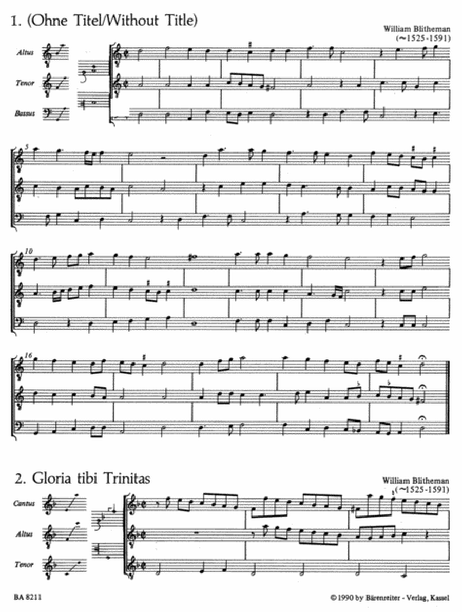 Ensemblesatze aus dem Mulliner Book for Strings and Winds