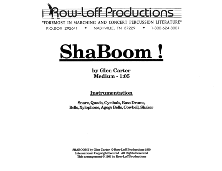 Shaboom ! w/Tutor Tracks