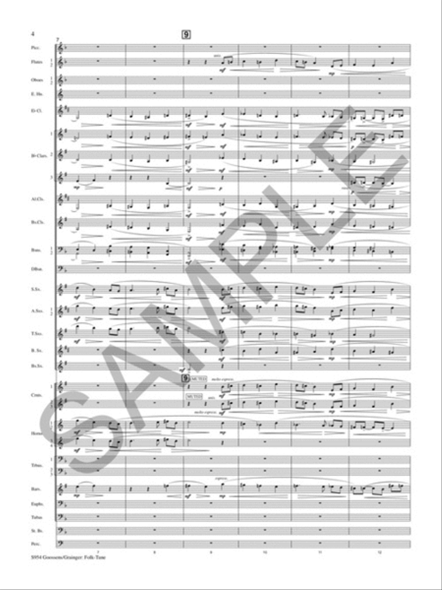 Folk Tune: Sheep Shearing Song Concert Band scores gallery preview page 4