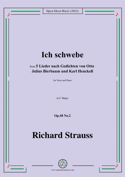 Richard Strauss-Ich schwebe,in C Major,Op.48 No.2 image number null