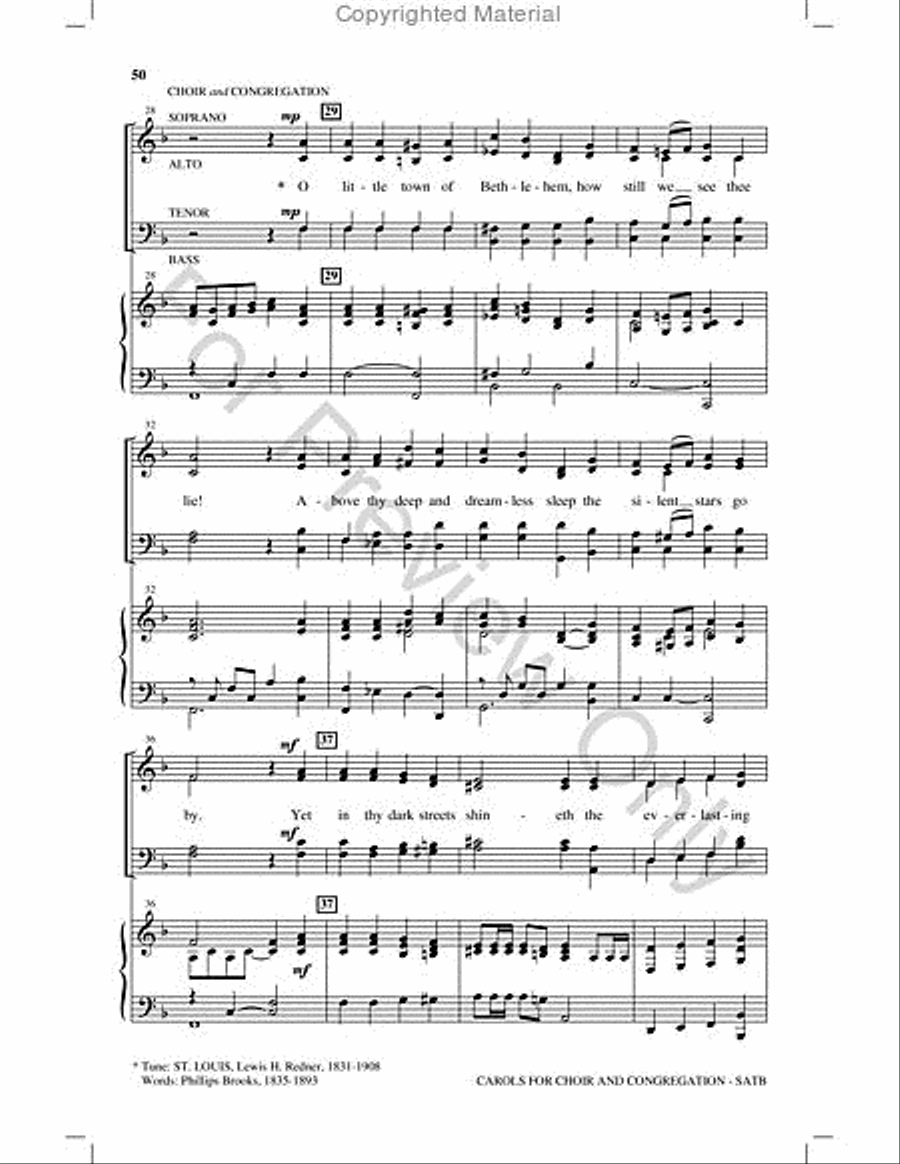 Carols for Choir and Congregation Choir scores gallery preview page 49