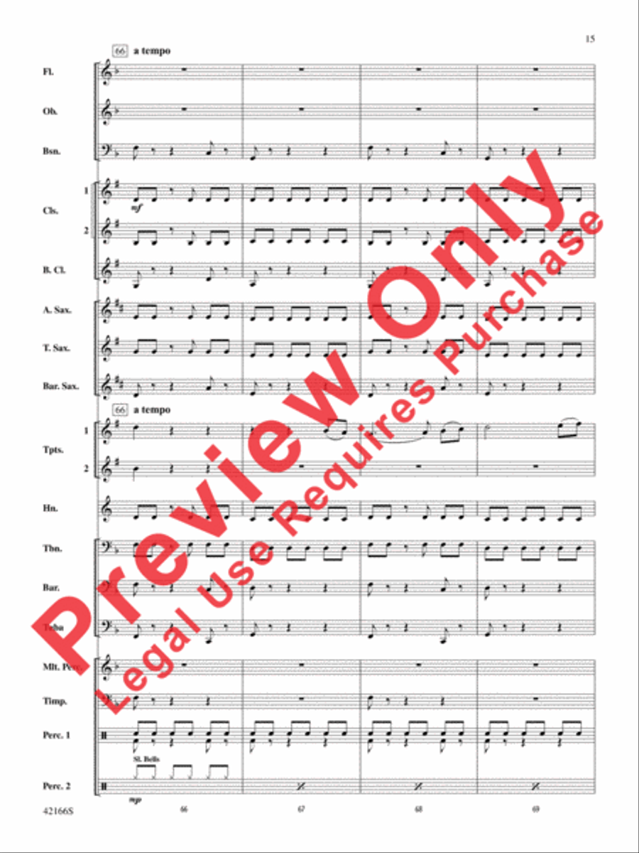 A Merrie Olde Christmas Concert Band scores gallery preview page 15