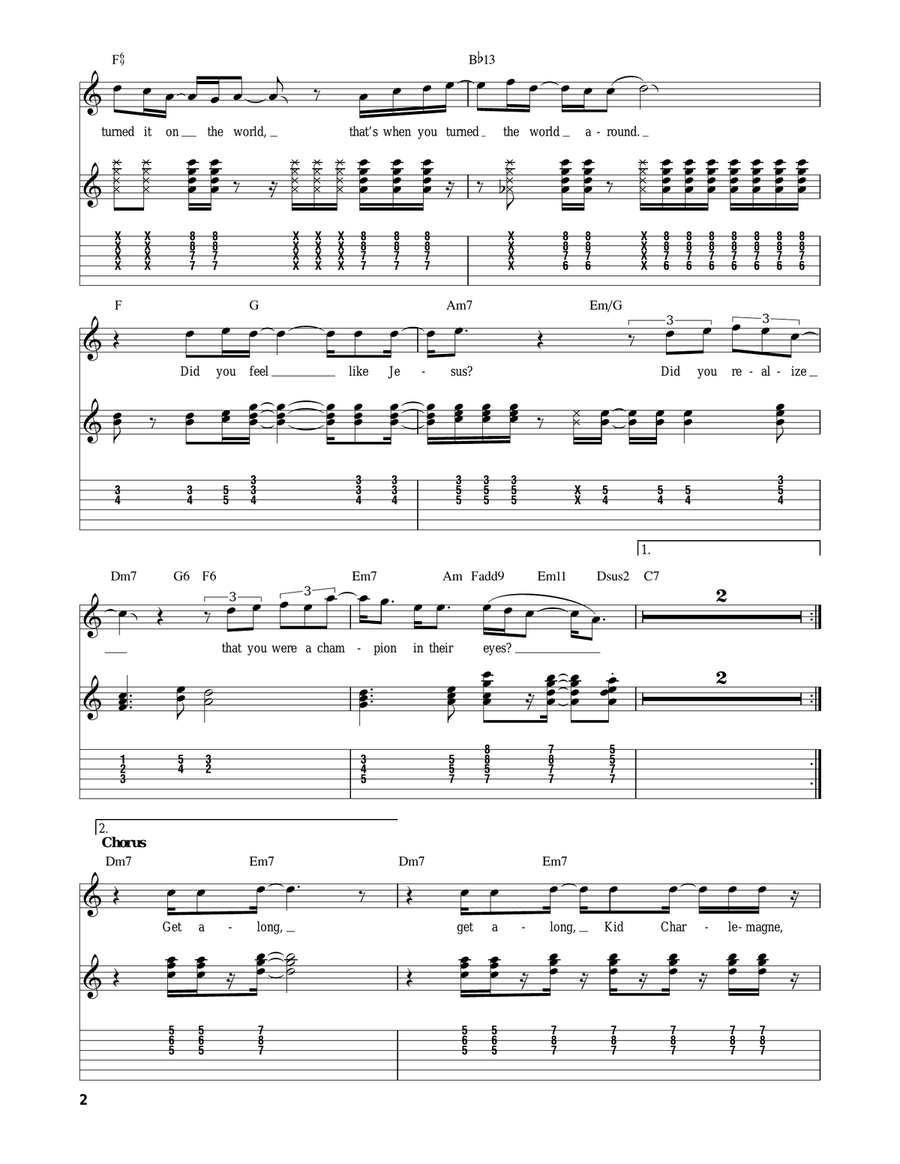 Kid Charlemagne Kid Charlemagne Acoustic Guitar scores gallery preview page 2