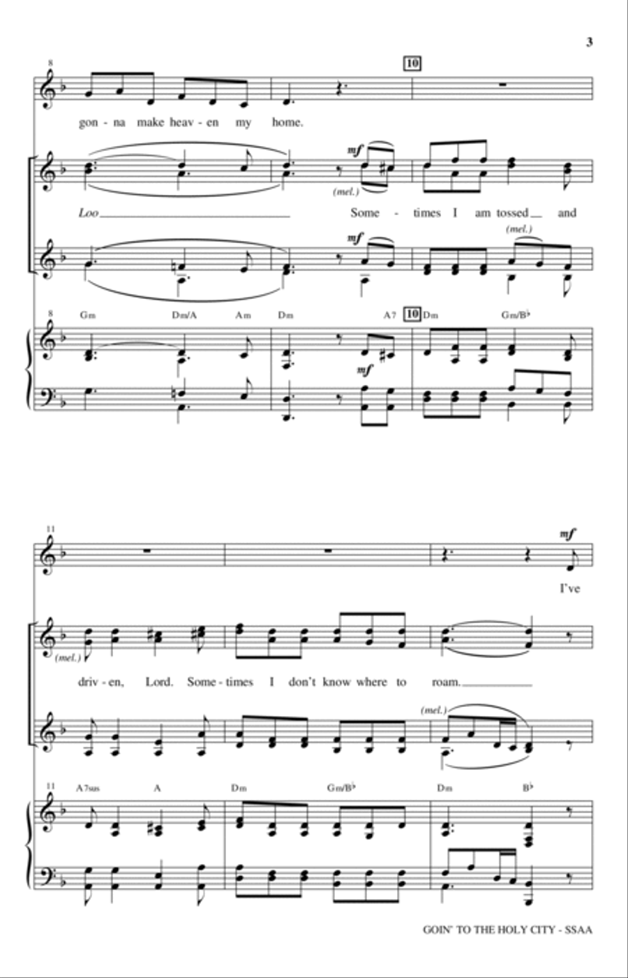 Goin' To The Holy City SSA scores gallery preview page 2