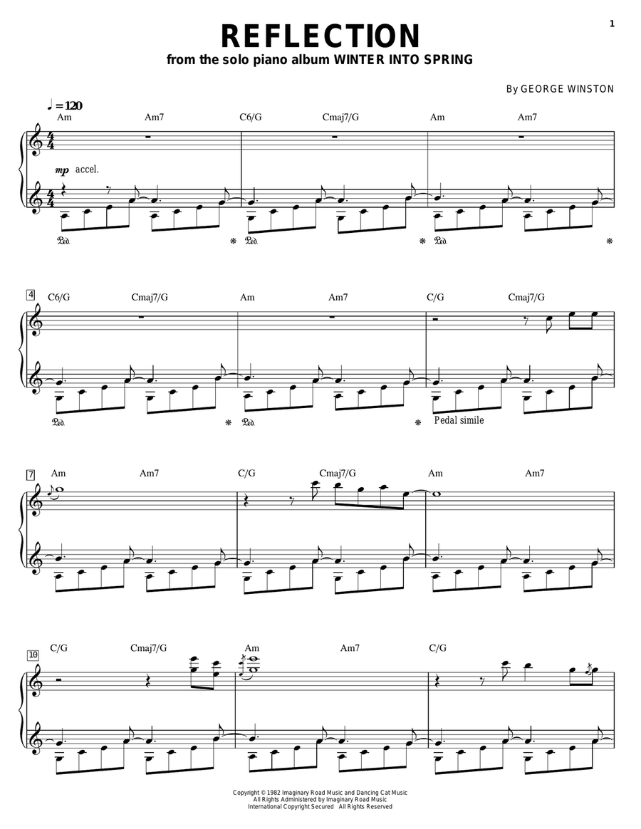 Reflection Piano Solo scores gallery preview page 1