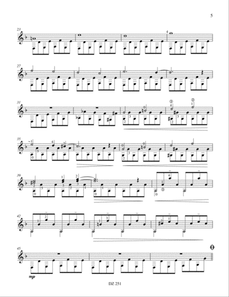 Prélude en forme de boogie, Étude en forme ... Classical Guitar scores gallery preview page 5