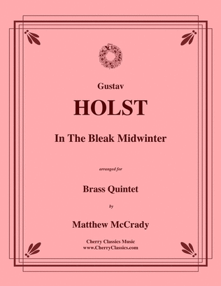 Book cover for In the Bleak Midwinter for Brass Quintet