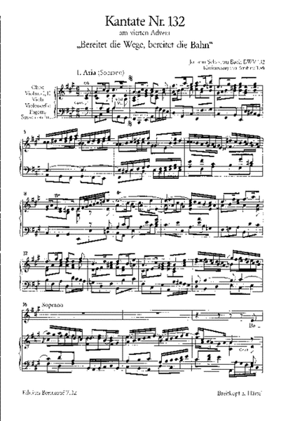 Cantata BWV 132 "Bereitet die Wege, bereitet die Bahn"