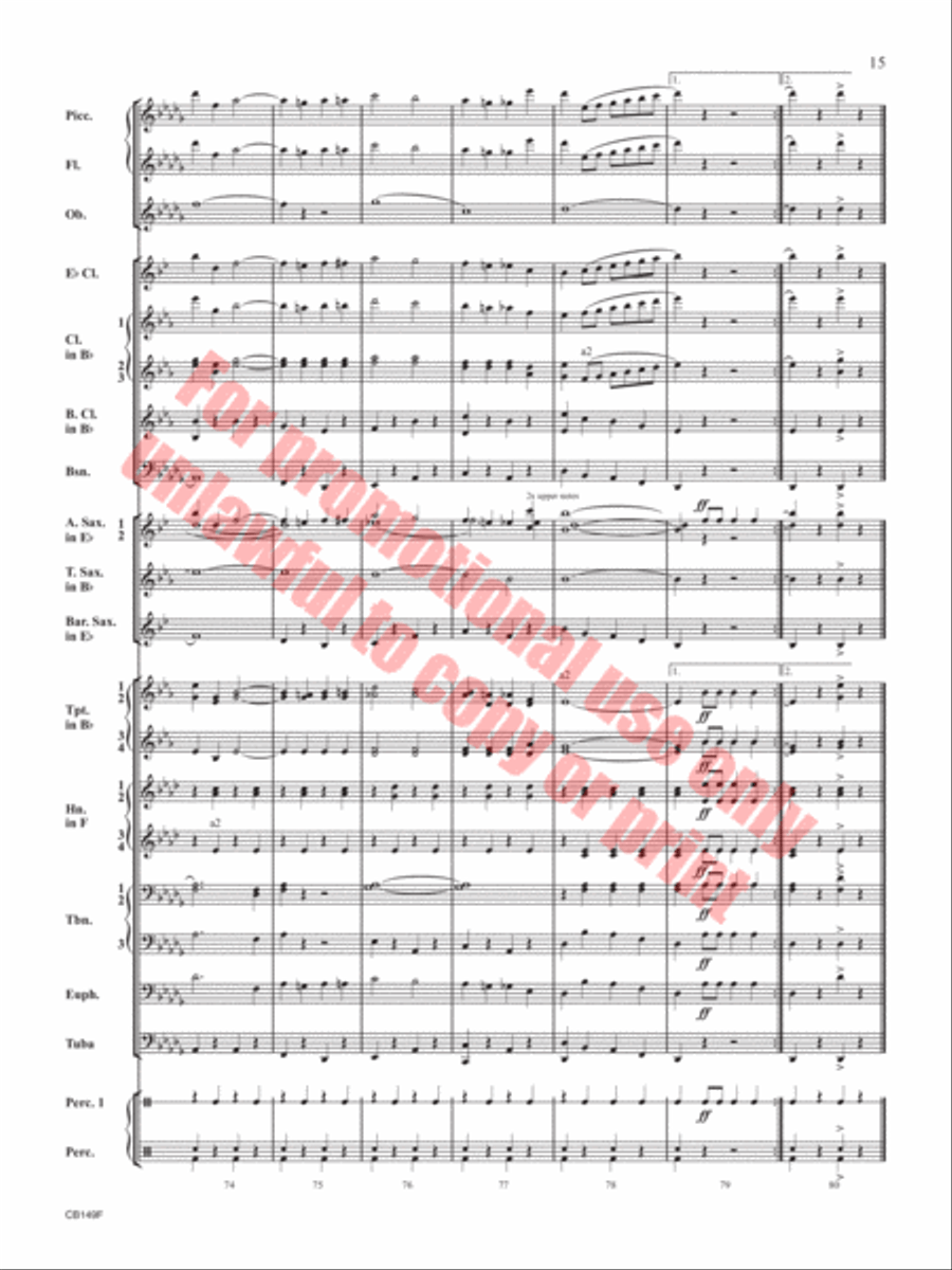 The Black Mask The Black Mask Concert Band scores gallery preview page 16