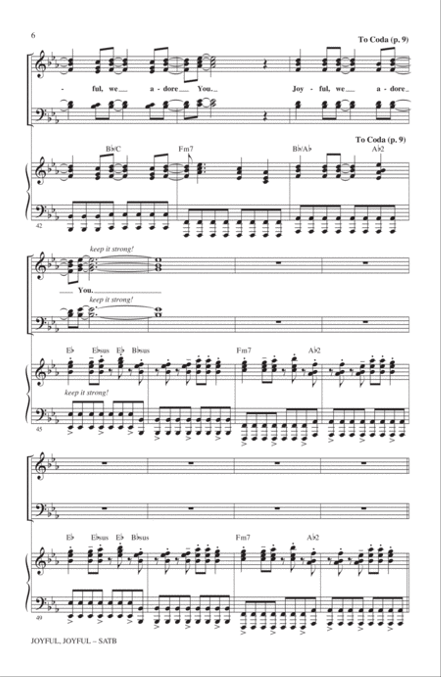Joyful, Joyful 4-Part scores gallery preview page 5