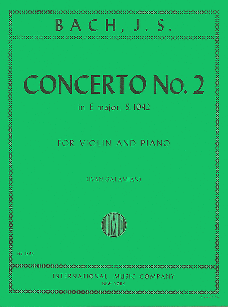 Concerto No. 2 in E major, S. 1042 (GALAMIAN)