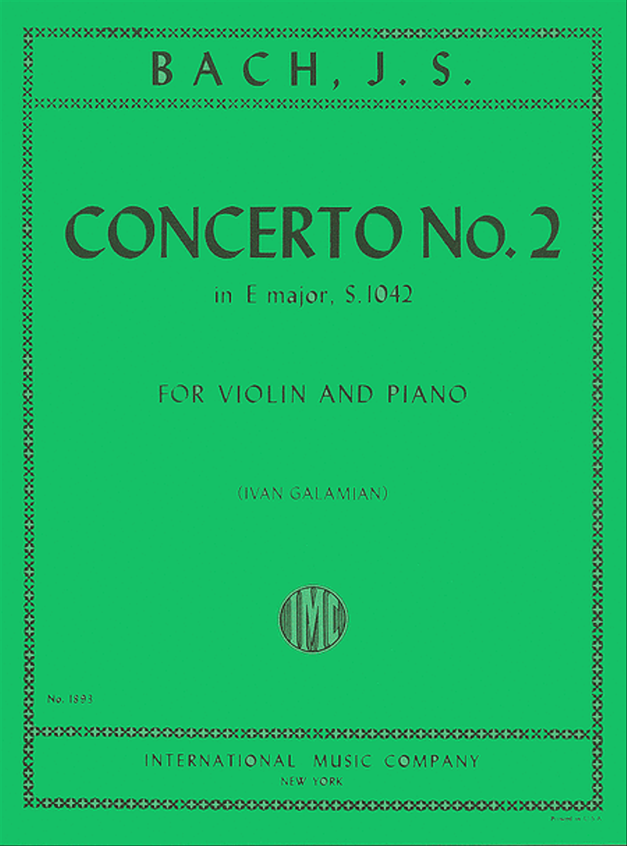Concerto No. 2 in E major, BWV 1042 Violin Solo scores gallery preview page 1