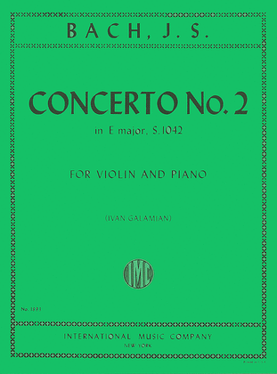 Book cover for Concerto No. 2 in E major, BWV 1042