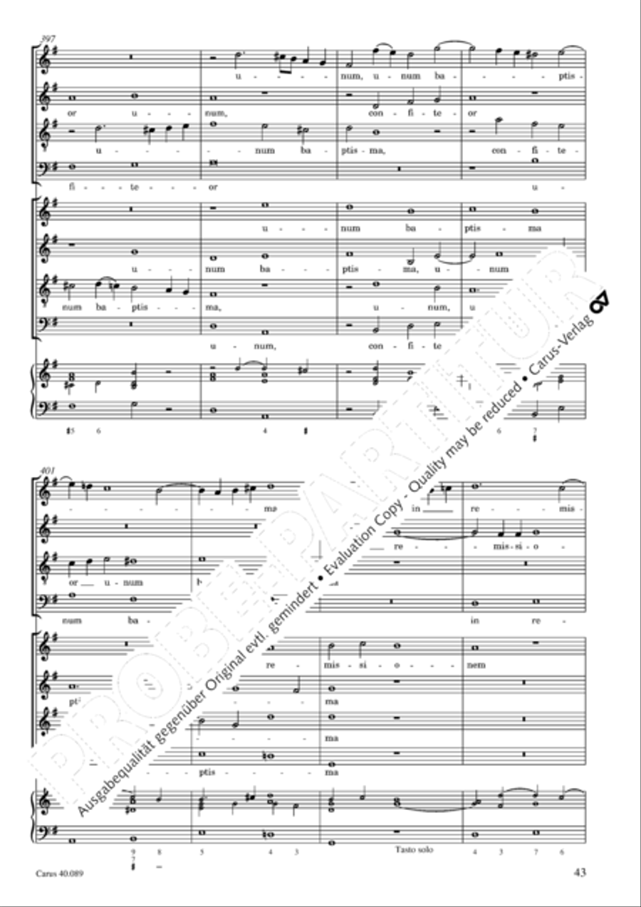 Credo a 8 voci Credo a 8 voci 4-Part scores gallery preview page 44