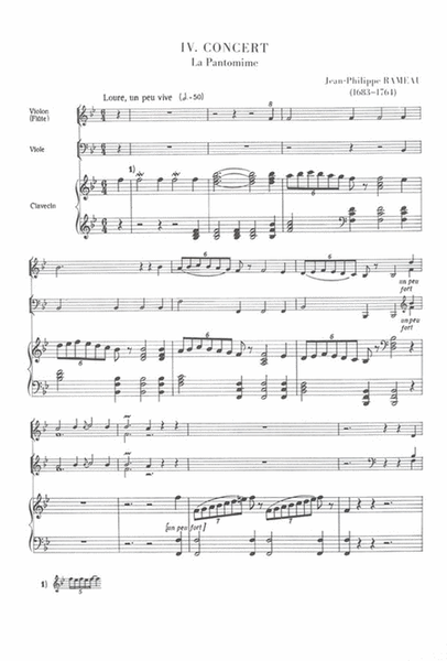 Pieces de clavecin en concerts IV pour violon (fl