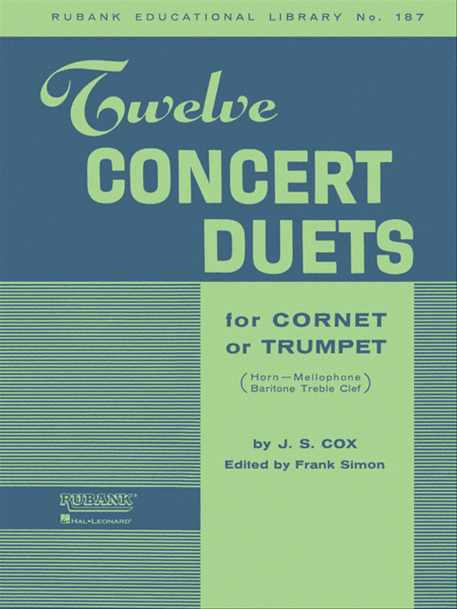Twelve Concert Duets for Cornet or Trumpet Brass Duet scores gallery preview page 1