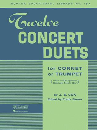 Book cover for Twelve Concert Duets for Cornet or Trumpet