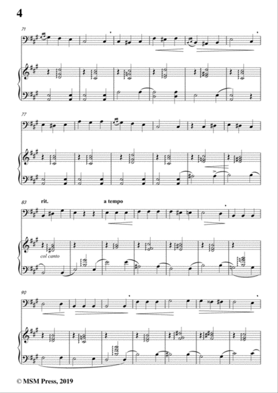 Tosti-Senza di te!, for Cello and Piano Piano scores gallery preview page 6