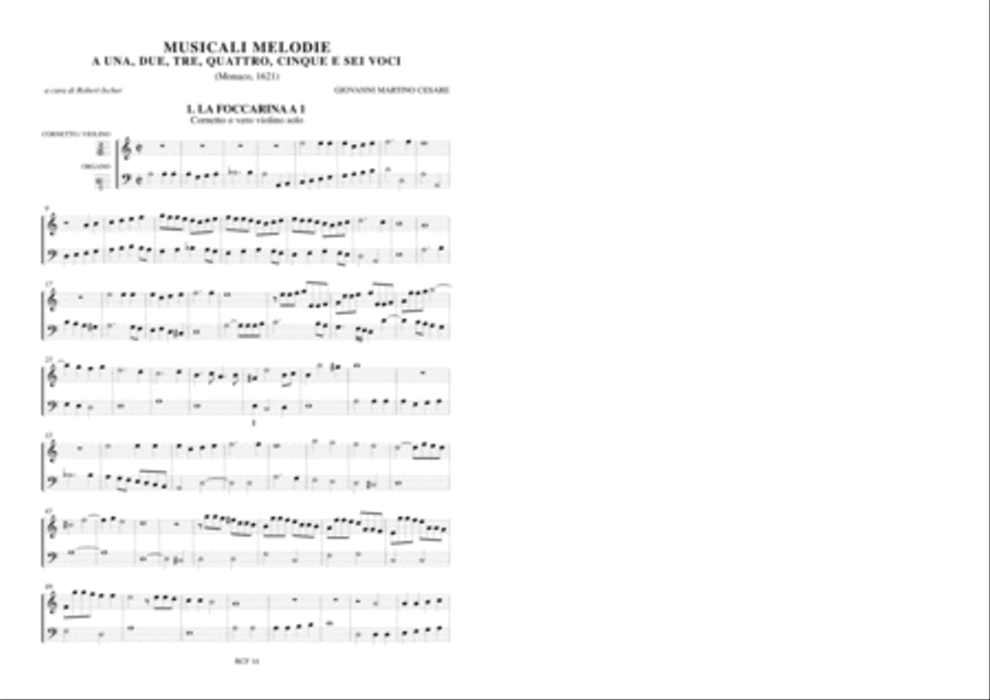 Musicali Melodie a 1, 2, 3, 4, 5 e 6 voci (Monaco 1621) Score scores gallery preview page 2