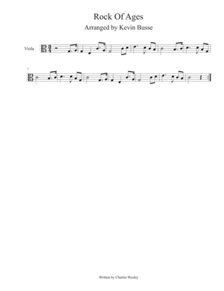 Rock Of Ages (Easy key of C) - Viola