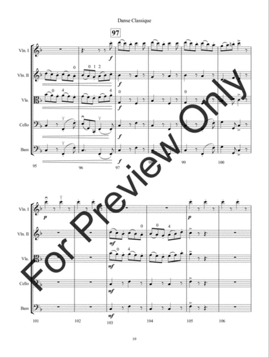 Danse Classique Danse Classique String Orchestra scores gallery preview page 13