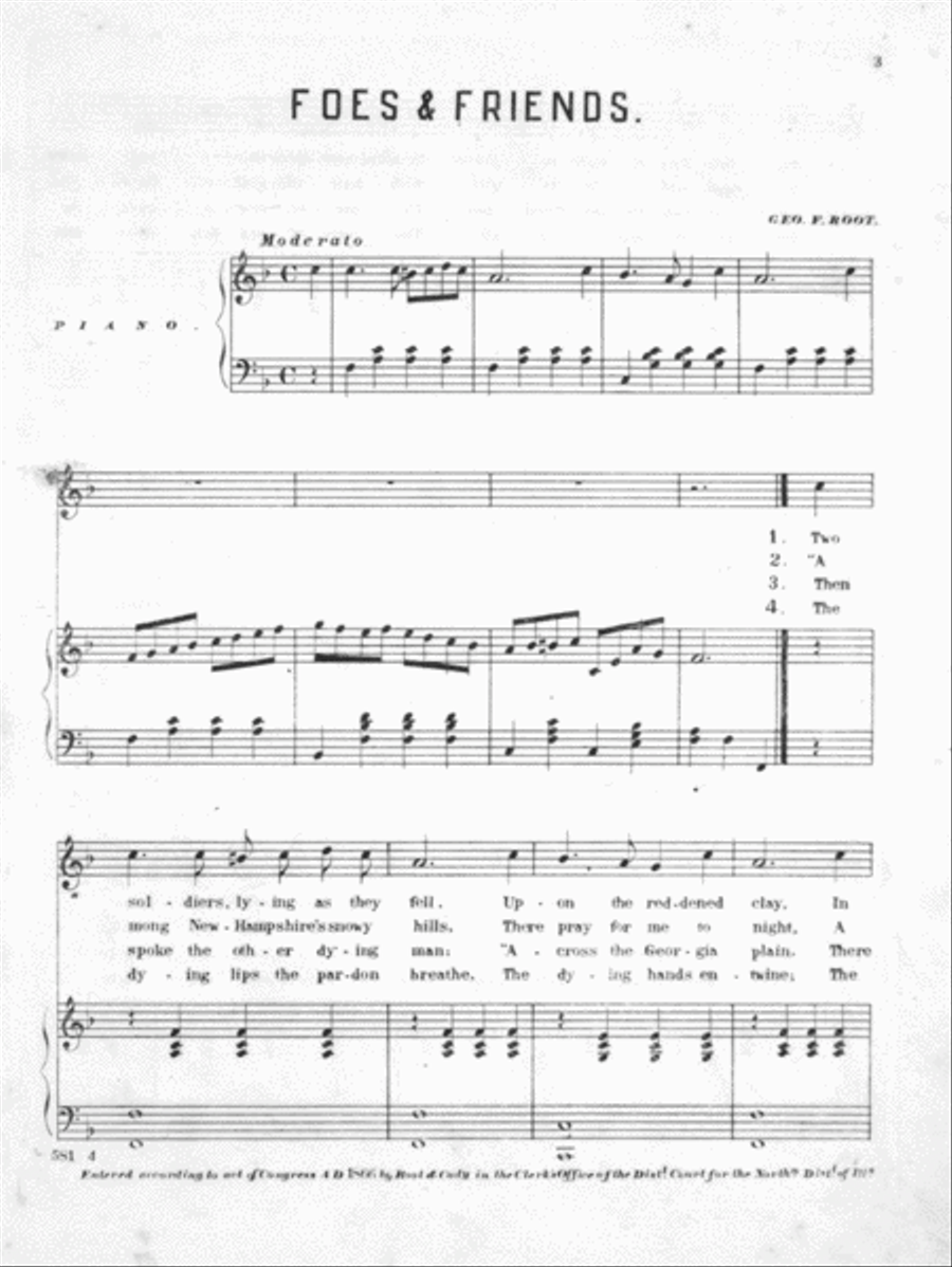 Foes and Friends. Song & Chorus Choir scores gallery preview page 2