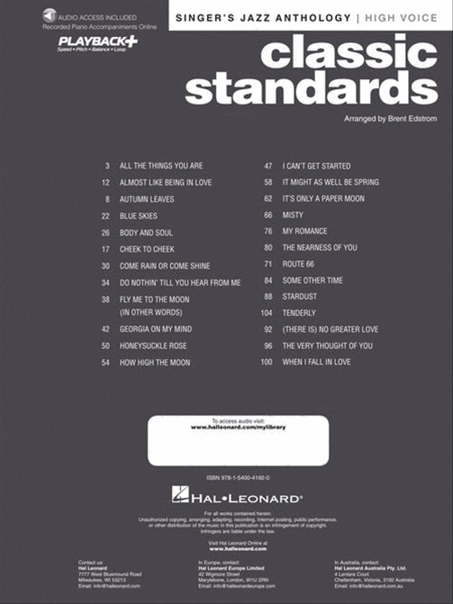 Classic Standards High Voice scores gallery preview page 3